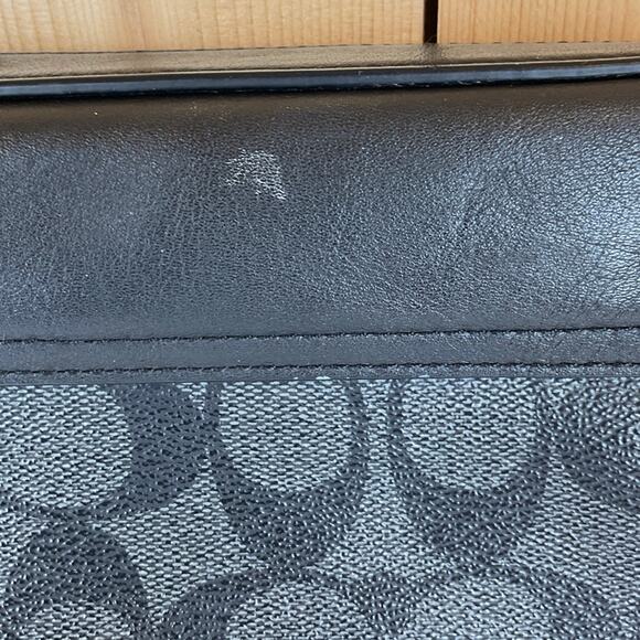 Coach Leather Monogram Crossbody Bag - Black/Gray - Picture 9 of 16